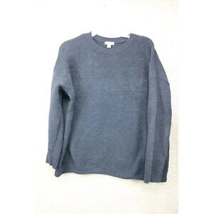 J. Jill Women's Black Ribbed Sweater-Size Large-Soft-Oversized-Comfy